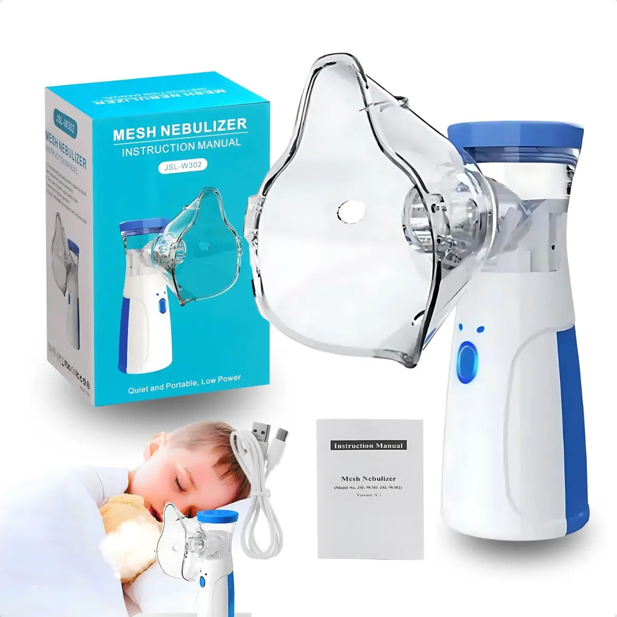 Nebulizador Mesh Portátil  Inalámbrico Silencioso